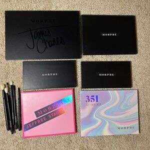 Morphe Eyeshadow Palette Set in Black, Pink, Pastel Iridescent